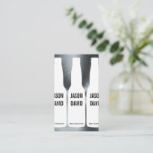 Bierflessen | Metalen achtergrond Visitekaartje (Staand voorkant)