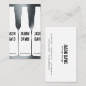 Bierflessen | Metalen achtergrond Visitekaartje (Voorkant / Achterkant)