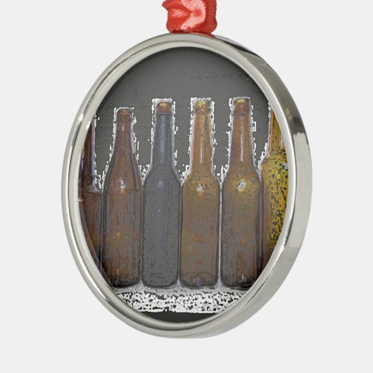 Bierflessen Metalen Ornament (Links)