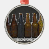 Bierflessen Metalen Ornament (Voorkant)