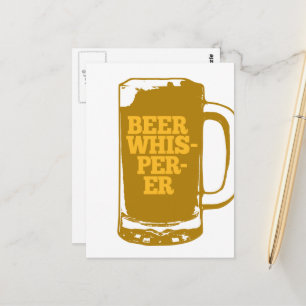 Bierfluisteraar Mok verticaal Briefkaart