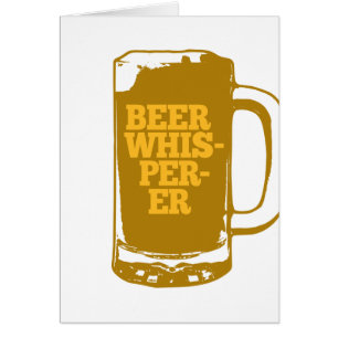 Bierfluisteraar Mok Verticaal Wenskaart