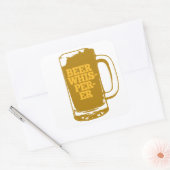 Bierfluisteraar Mok Vierkante Sticker (Envelop)
