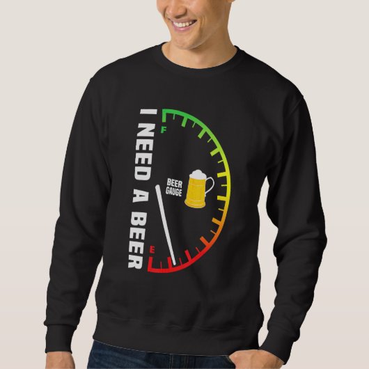 Biergaring uitgerold Ik heb een bier nodig Trui (Voorkant)