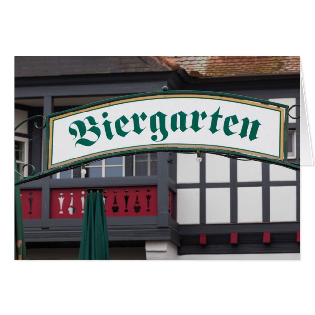 Biergarten bord, Duitsland (Voorkant Horizontaal)