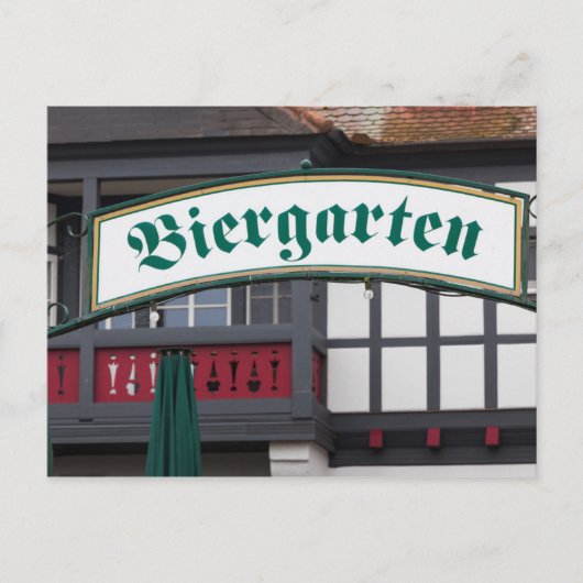 Biergarten bord, Duitsland Briefkaart (Voorkant)