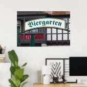 Biergarten bord, Duitsland Poster (Thuiskantoor)