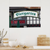 Biergarten bord, Duitsland Poster (Keuken)