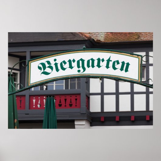Biergarten bord, Duitsland Poster (Voorkant)