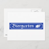Biergarten Sign, Bayern, Duitsland Briefkaart (Voorkant / Achterkant)
