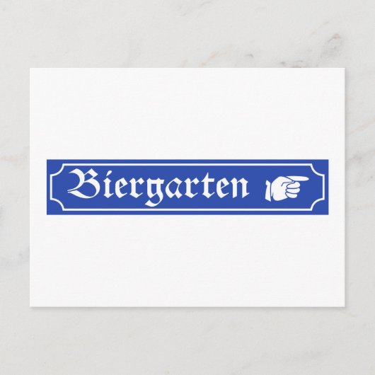 Biergarten Sign, Bayern, Duitsland Briefkaart (Voorkant)