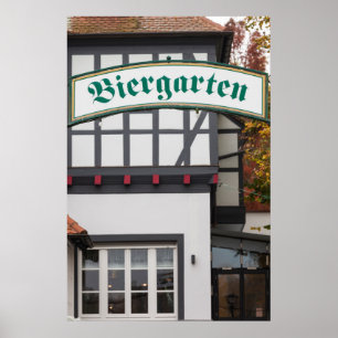 Biergarten Sign, Duitsland Poster