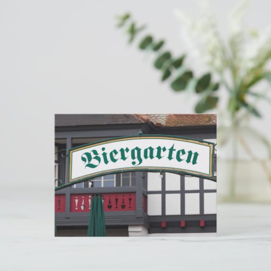 Biergarten-teken, Duitsland Briefkaart (Staand voorkant)