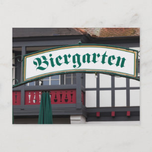 Biergarten-teken, Duitsland Briefkaart