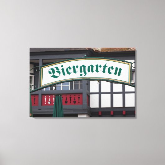 Biergarten-teken, Duitsland Canvas Afdruk (Voorkant)