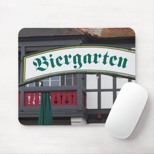 Biergarten-teken, Duitsland Muismat (Met muis)