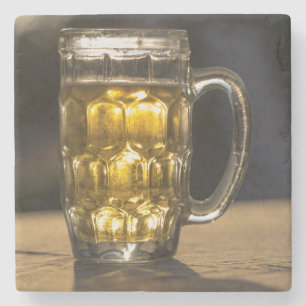 Bierglas drank close-up, India Stenen Onderzetter