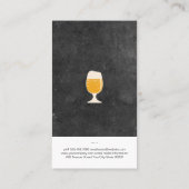Bierglas en leisteen visitekaartje (Achterkant)