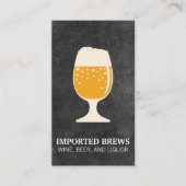 Bierglas en leisteen visitekaartje (Voorkant)