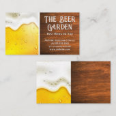 Bierglas en schuim | Hout Visitekaartje (Voorkant / Achterkant)