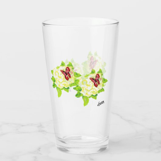 Bierglas: Geluk van de vlinder Glas (Achterkant)