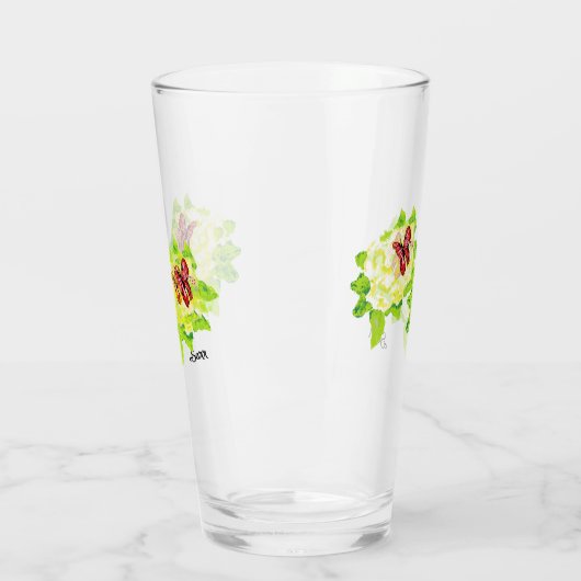 Bierglas: Geluk van de vlinder Glas (Links)