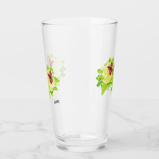 Bierglas: Geluk van de vlinder Glas (Rechts)