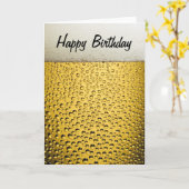 Bierglas Happy Birthday Kaart (Gele Bloem)