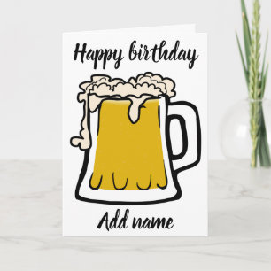 Bierglas Happy verjaardagskaart Kaart