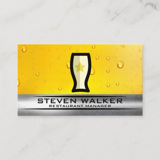 Bierglas Logo | Schuim | Brouwerij Visitekaartje (Voorkant)