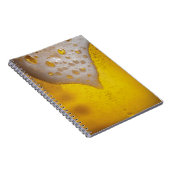 Bierglas met bubbels en schuim notitieboek (Rechterzijde)