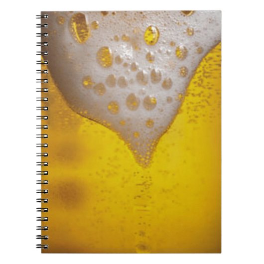 Bierglas met bubbels en schuim notitieboek (Voorkant)