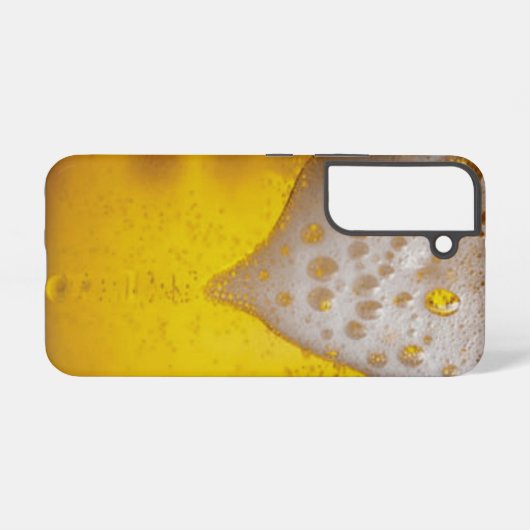 Bierglas met bubbels en schuim samsung galaxy hoesje (Achterkant horizontaal)