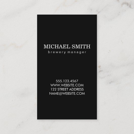 Bierglas met monogram visitekaartje (Achterkant)