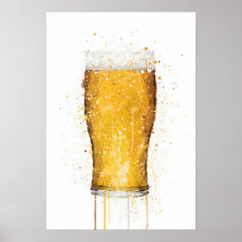 Bierglas Poster