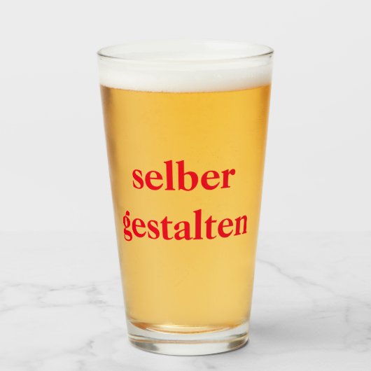 Bierglas selber gestalten  glas (Voorkant gevuld)