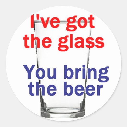 Bierglas Sticker (Voorkant)