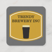 Bierglas Vierkante Visitekaartje (Voorkant)