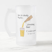 Bierglas voor natuurkunde matglas bierpul (Links)