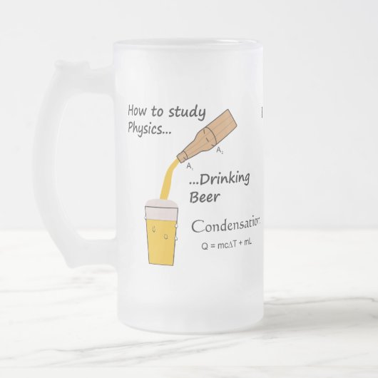 Bierglas voor natuurkunde matglas bierpul (Links)