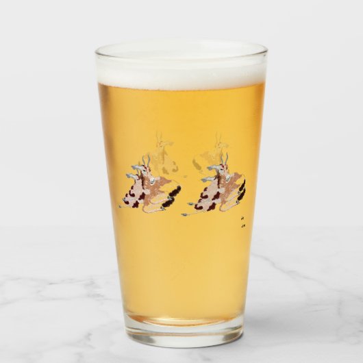 Bierglas: Wilde kant Glas (Voorkant gevuld)