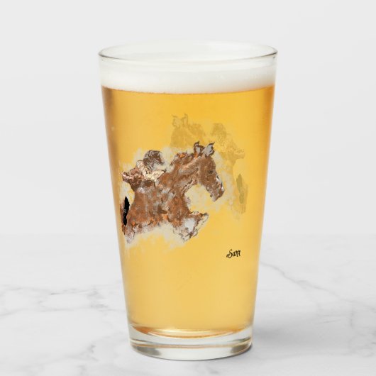 Bierglas : Winnaar Neem Alles Glas (Achterkant gevuld)