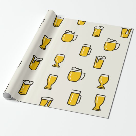 bierglaspatroon cadeaupapier (Uitgerold)