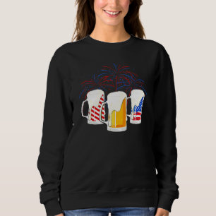 Bierglazen 4 juli rood wit blauw wijnvuur trui