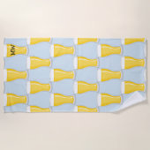 Bierglazen - Aanpassen met uw Initialen - Mannelij Strandlaken (Voorkant)