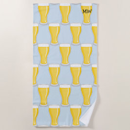 Bierglazen - Aanpassen met uw Initialen - Mannelij Strandlaken