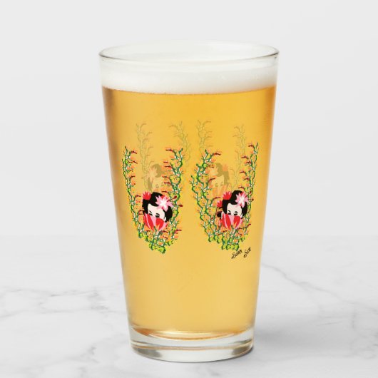 Bierglazen: kijk naar binnen glas (Voorkant gevuld)