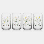 Bierglazen, Mokken & Steins bloemenmotief ontwerp Blikvorm Glas (Achterkant)