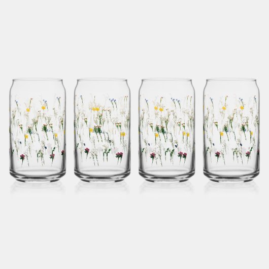 Bierglazen, Mokken & Steins bloemenmotief ontwerp Blikvorm Glas (Achterkant)