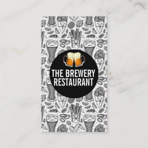 Bierglazen   Restaurantpictogrammenpatroon Visitekaartje